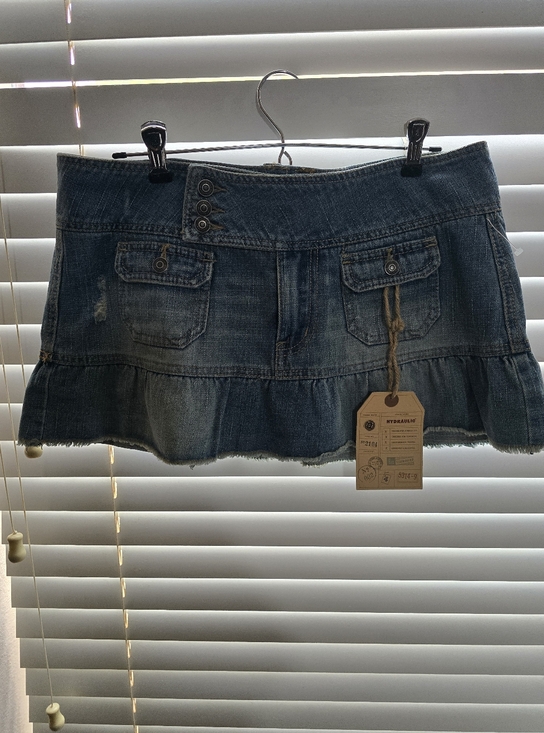 Hydraulic Dresses & Skirts - Hydraulic Denim Ruffle Mini Skirt - Blue Size 11/12